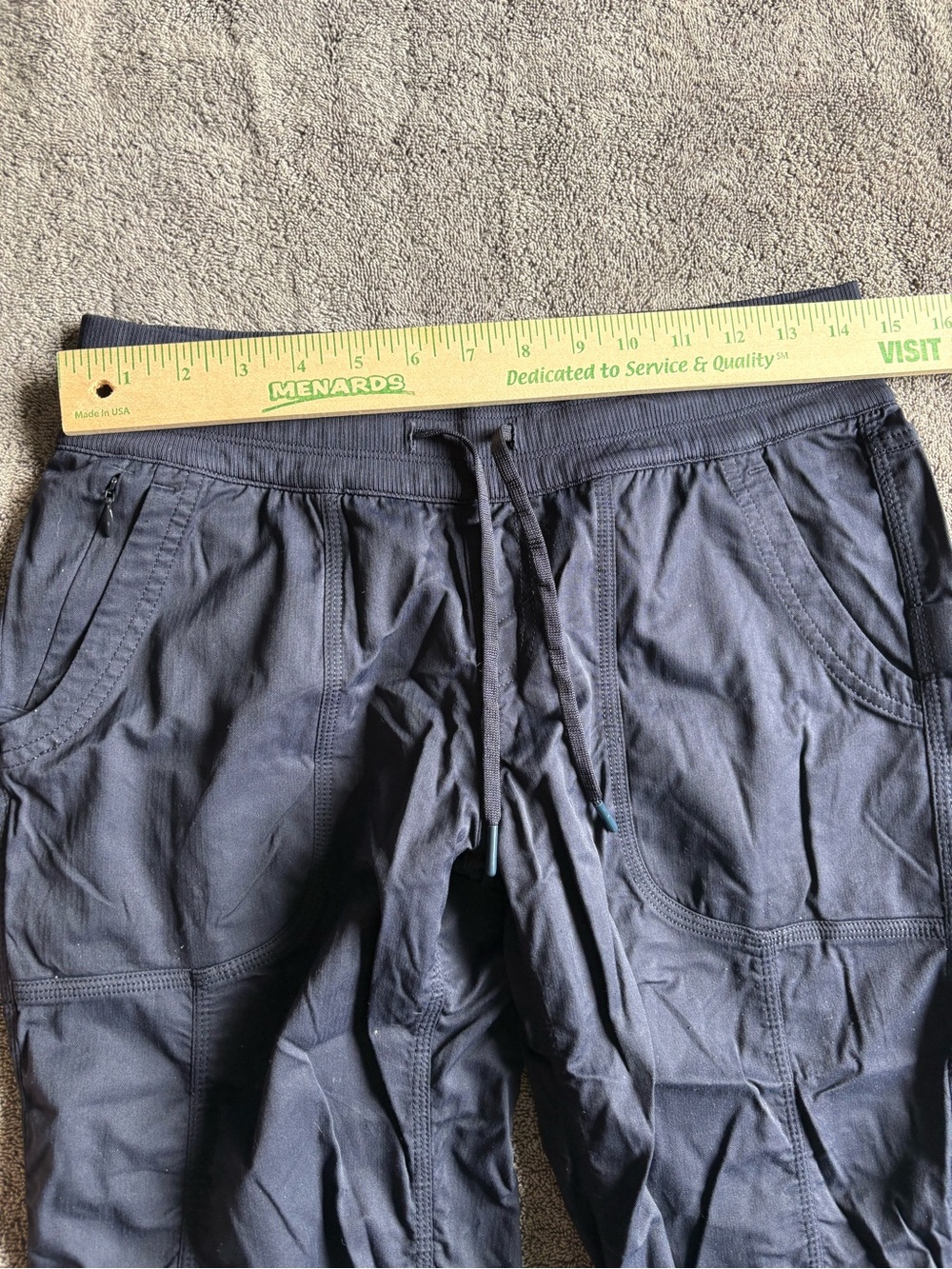 Women’s North Face Aphrodite Navy Drawstring Casual Capri Pants - Picture 3 of 8